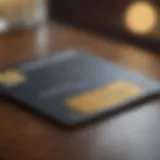 Close-up view of a credit card on a table