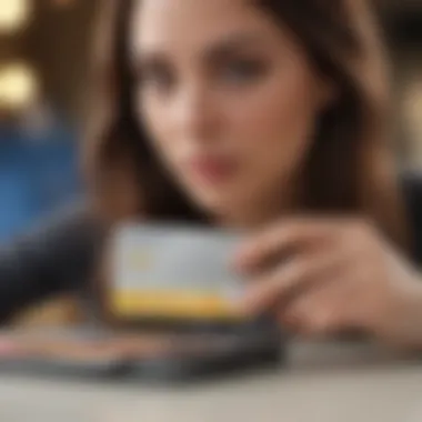 Understanding Credit Card Terms A person examining credit card terms and conditions