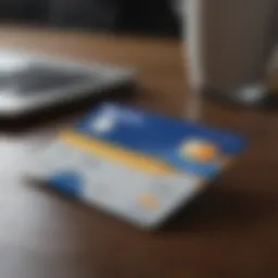 Walmart credit card application form on a desk