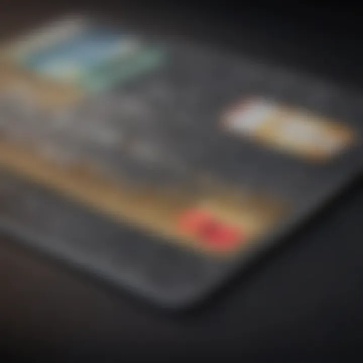 A close-up of a credit card with features highlighted that aid in debt management.