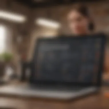 A person working on a laptop with a checklist of do-it-yourself credit repair strategies.