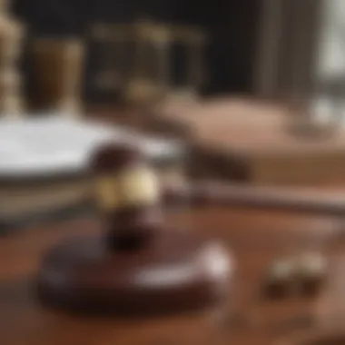 A gavel symbolizing legal considerations with credit reporting documents in the background.