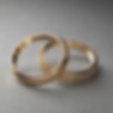 Elegant wedding rings symbolizing unity and new beginnings