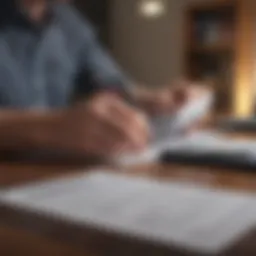 A person reviewing financial documents to enhance loan eligibility
