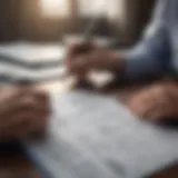 A person analyzing financial documents