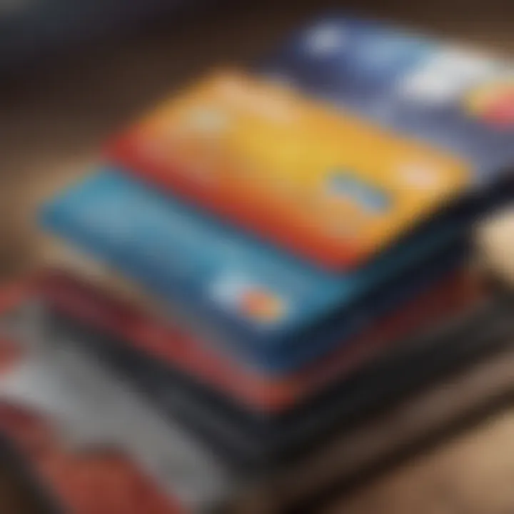 A stack of credit cards with airline logos