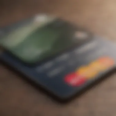 A close-up of a Discover secured credit card showcasing its features