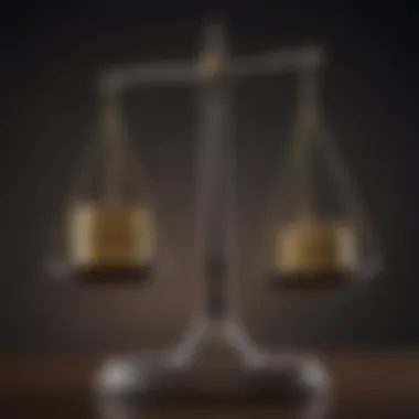 Balancing Debt and Financial Freedom Illustration of a balance scale with debt and financial freedom