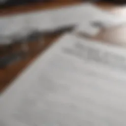 Key mortgage documents laid out on a table