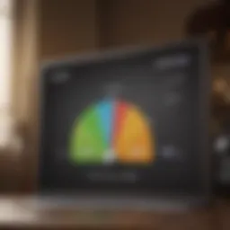 A graphical representation of a credit score scale