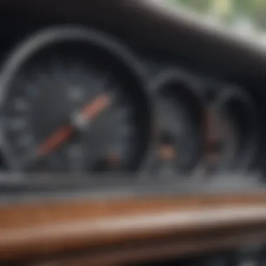 A close-up of a car's dashboard highlighting repair cost considerations.