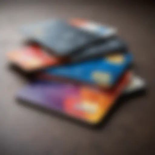 A visual representation of multiple credit cards