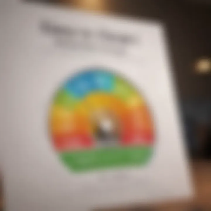 A close-up of a credit score report highlighting important metrics.