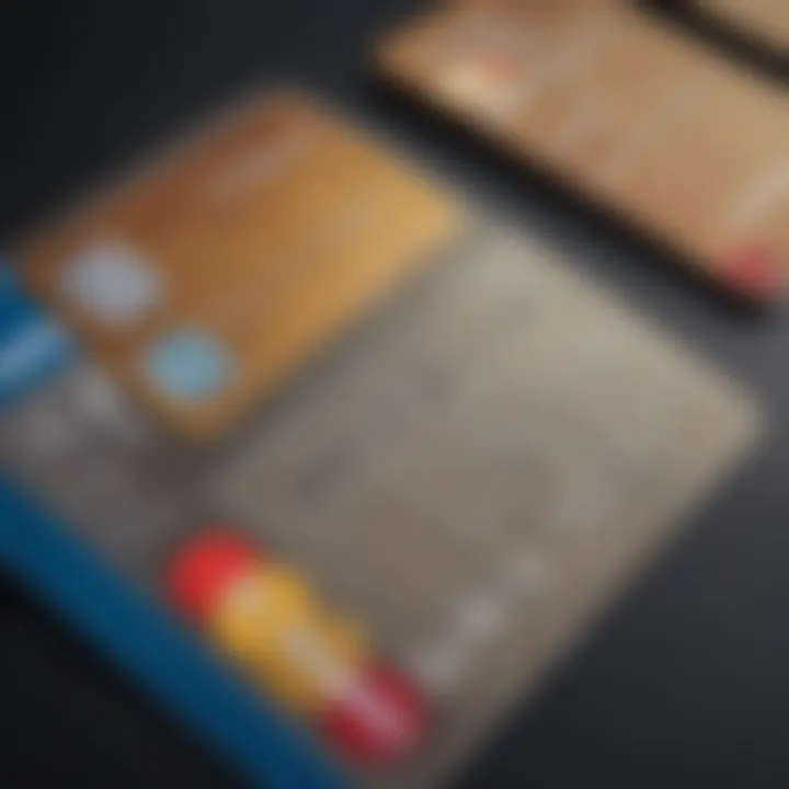 Diverse flight credit cards displayed on a travel-themed background