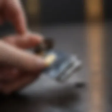 Funding Your Secured Credit Card A person depositing funds for secured credit card usage