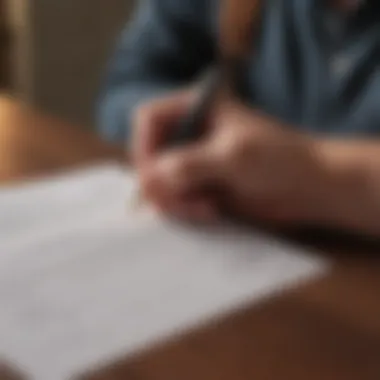 Person reviewing essential documents for Social Security card replacement