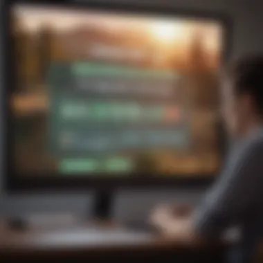 The Psychological Toll of Monitoring Credit Scores A person staring at a fluctuating credit score on a digital screen