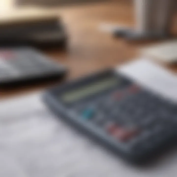 A calculator and tax forms symbolizing financial planning for the ERTC.