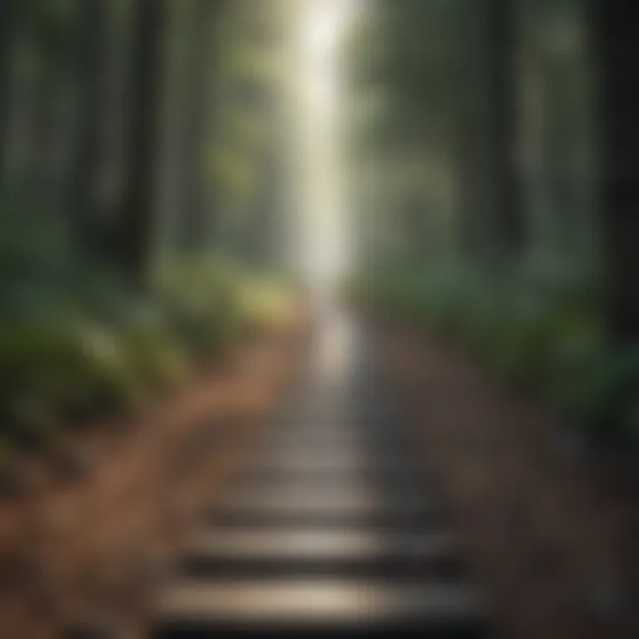 A clear path through a forest symbolizing financial freedom