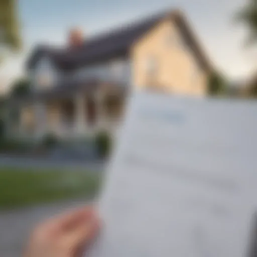 FHA approval checklist with a house in the background