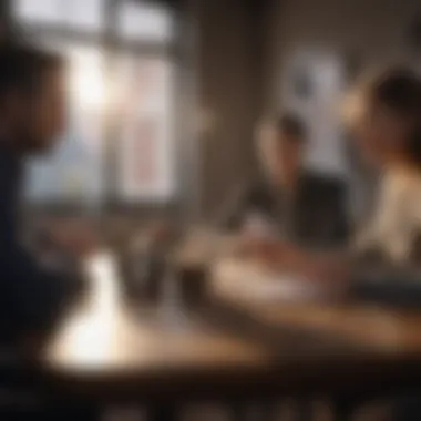 Negotiating with Your Lender An individual negotiating over a table with a lender, discussing financial options.