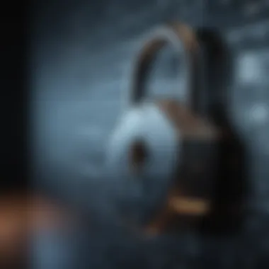 Ensuring Data Protection A depiction of a lock with binary code, symbolizing data protection and privacy.