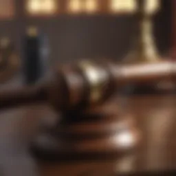 A gavel symbolizing legal authority