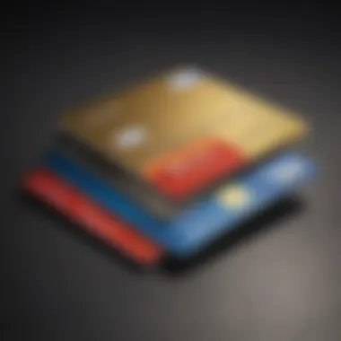 A visual representation of various credit card types including rewards and cashback options.