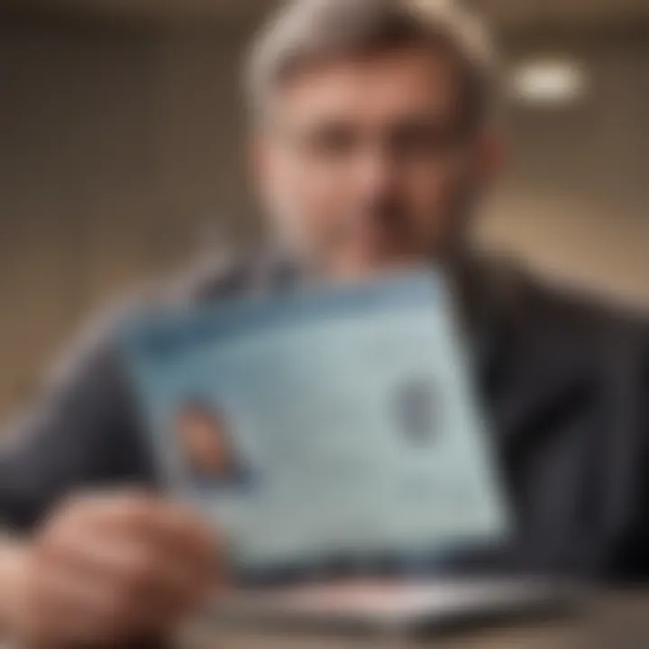 A digital illustration of a secure document symbolizing identity protection