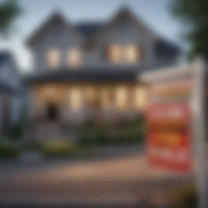 A close-up of a house with a for sale sign symbolizing market evaluation