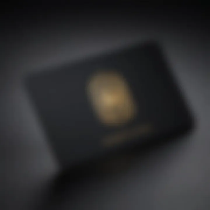 Close-up of Lux Black Card showcasing its unique design