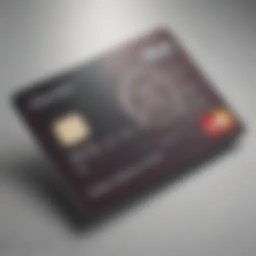 A visual representation of a credit card featuring the Merrick Bank logo and a design that signifies financial growth.