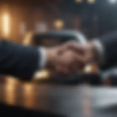 Successful Negotiation A handshake symbolizing successful negotiation