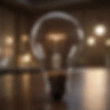 A lightbulb representing financial tips