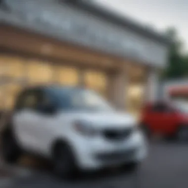 Local Promotions for Smart Car Buying A close-up of dealership signage with local promotions, illustrating community-focused deals.