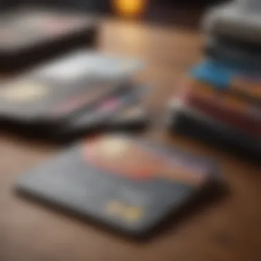 Diverse credit cards on a table showcasing various designs