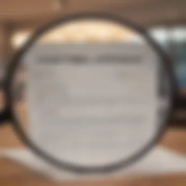 Understanding Loan Agreements A symbolic representation of a loan agreement with a magnifying glass emphasizing terms.