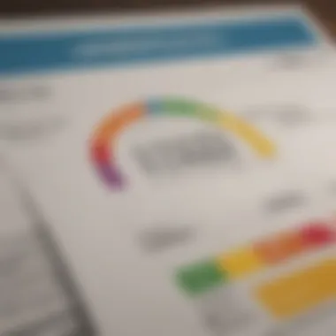 A graph illustrating the impact of credit scores on loan eligibility