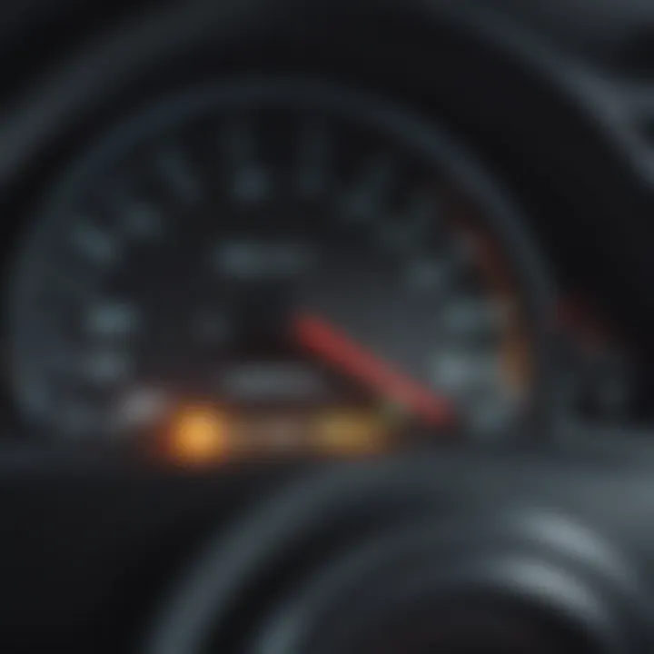 A close-up of a vehicle's dashboard with a highlighted odometer reading.