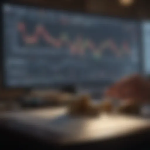 Person analyzing stock market trends