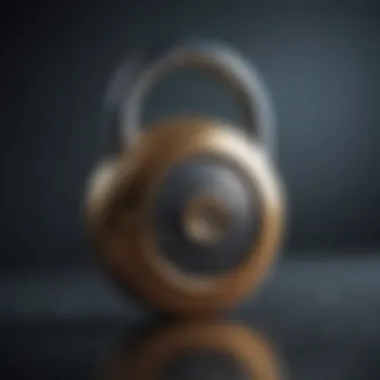 A digital lock symbolizing data privacy and security