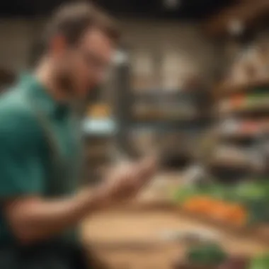 User managing their Whole Foods credit card account on a smartphone