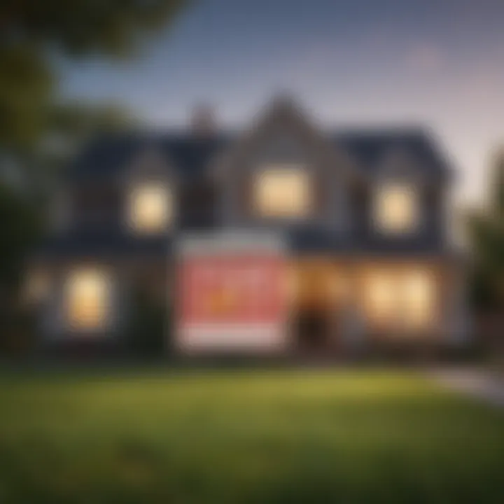 A house with a sold sign in front, symbolizing home ownership