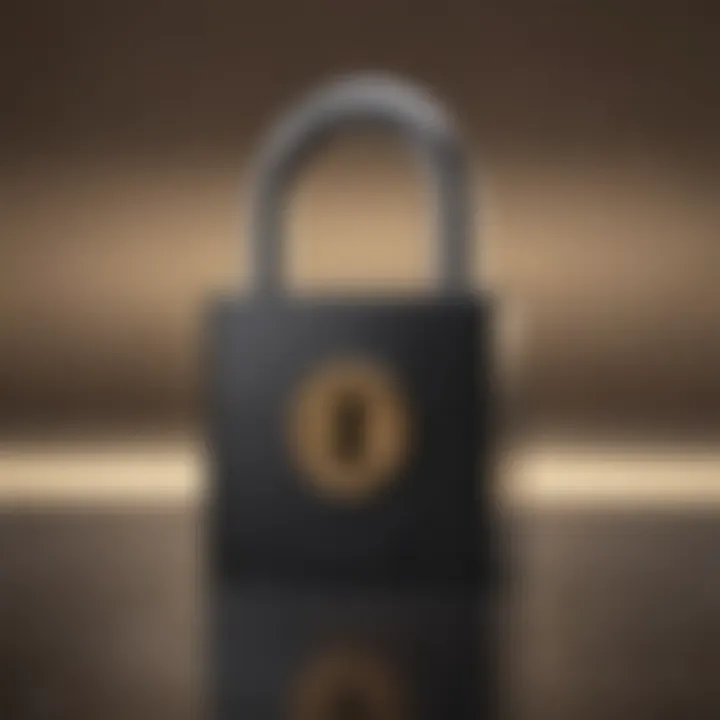 A symbolic lock representing security in personal information