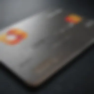 A close-up of a Platinum Mastercard showcasing its sleek design and premium features.