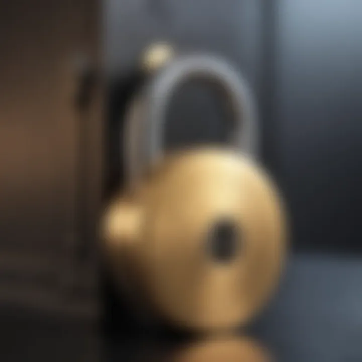 Illustration of a secure lock symbolizing protection