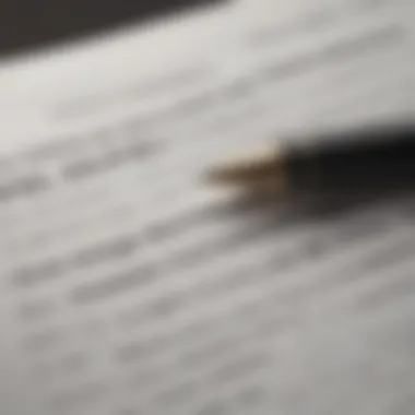 A close-up of a mortgage document with a pen, emphasizing the importance of understanding mortgage terms.