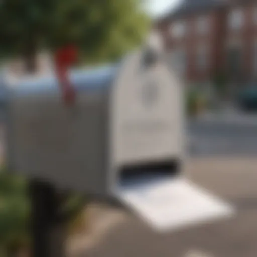 Illustration of a mailbox with documents