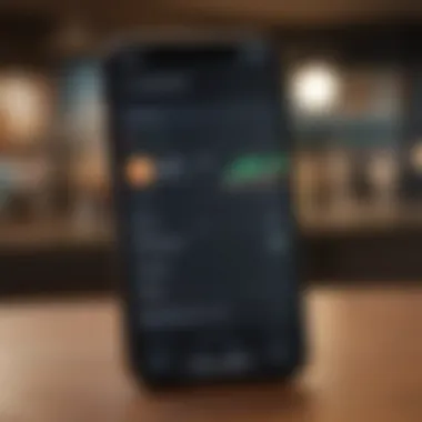 Visualization of financial metrics and tracking within the app.