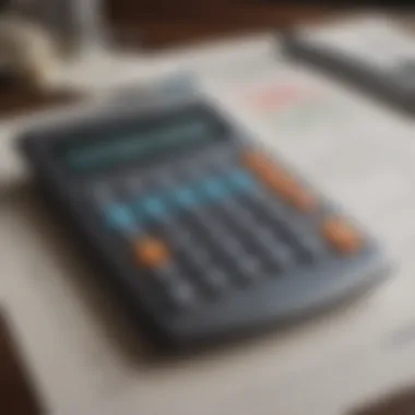 Financial Planning for Down Payment Savings Illustration of a financial planning calculator with graphs and charts